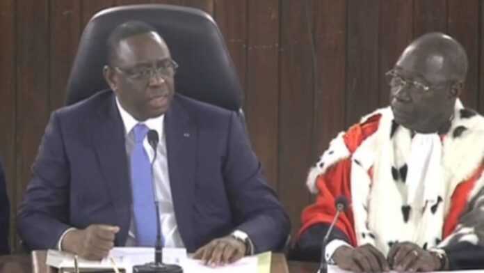 Le Président Macky Sall, lors de la rentrée des cours et tribunaux