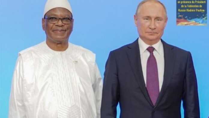 Ibrahim Boubacar Keita et Vladimir Poutine