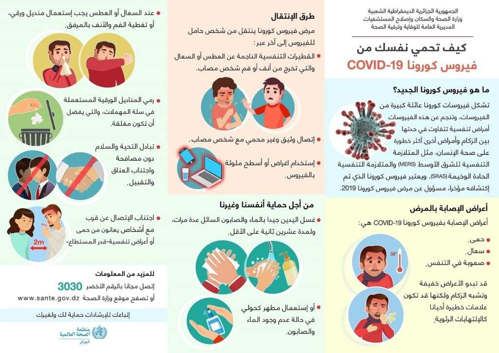 Affiche coronavirus Algérie