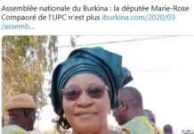 Coronavirus : le Burkina Faso enregistre le premier décès de l’Afrique subsaharienne Marie Rose Compaore