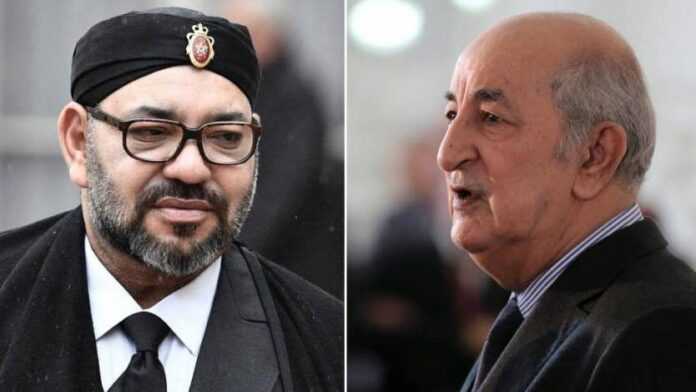 Le roi du Maroc, Mohammed VI et le Président algérien, Abdelmadjid Tebboune