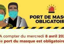 Port obligatoire de masques au Togo : l’article 847 du code pénal pour punir les contrevenants