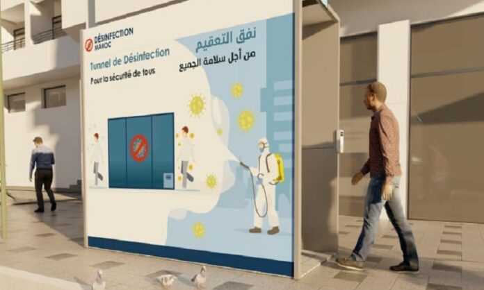 passage de desinfection