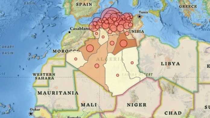 Carte Algérie Une