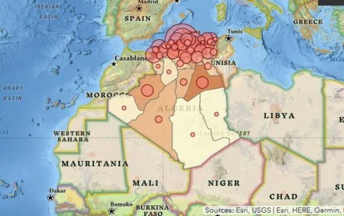Carte Algérie Une