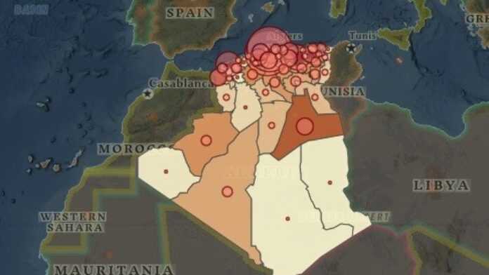 Carte Covid Algerie 29 mai