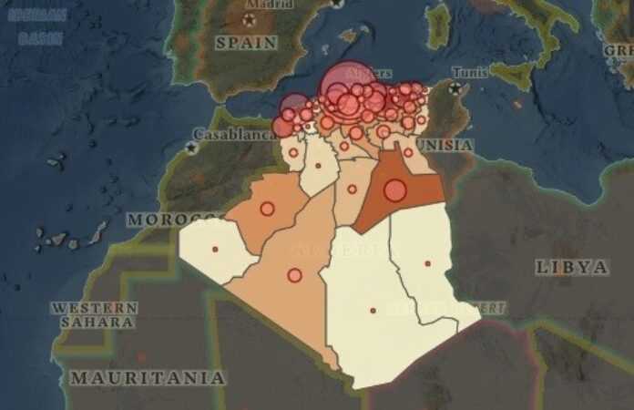 Carte Covid Algerie 29 mai