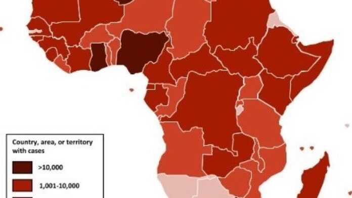 Carte Afrique du Covid19