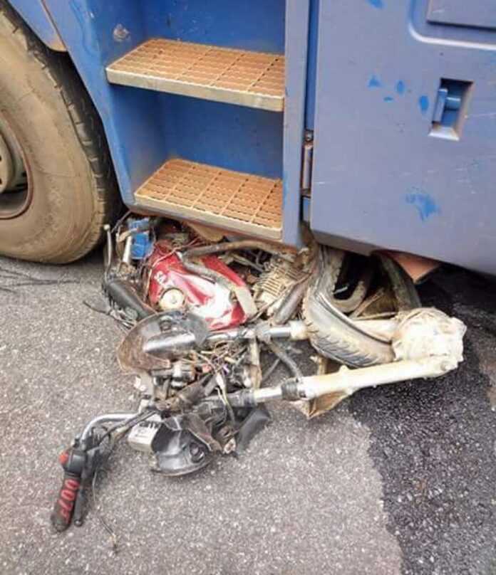 accident-camion-moto à Kintinia