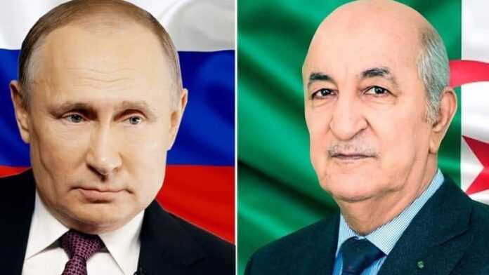 Vladimir Poutine et Abdelmadjid Tebboune