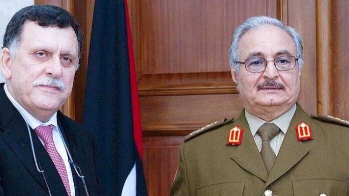 Faïez el-Sarraj et Khalifa Haftar