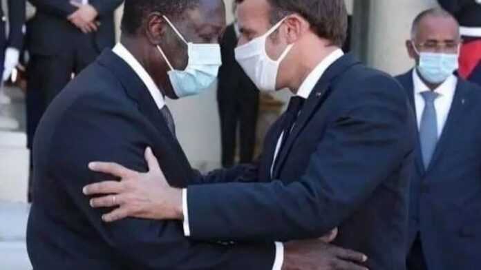 Alassane Ouattara et Emmanuel Macron