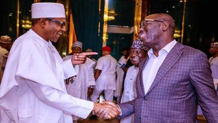 Le Président Buhari et Obaseki