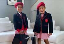 Les jumelles de John Obi Mikel, Mia et Ava, arrivent à l’école