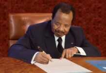 Le Président du Cameroun, Paul Biya