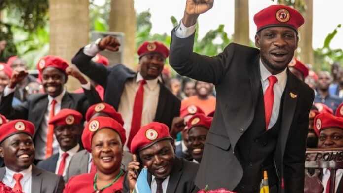 Bobi Wine et ses partisans