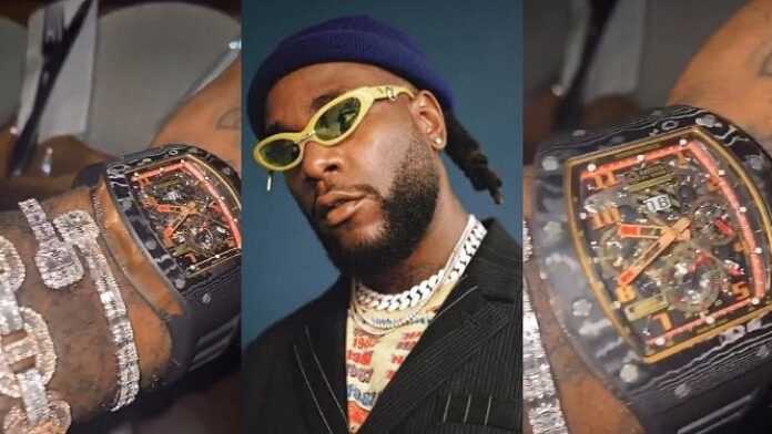 Burna Boy partage une vidéo de sa « Richard Mille » à plus de 70 millions