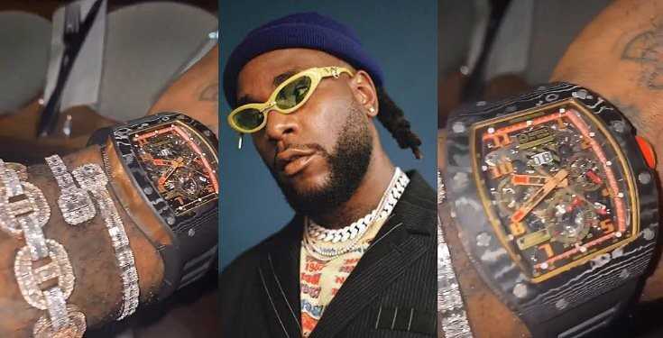 Burna Boy partage une vidéo de sa « Richard Mille » à plus de 70 millions