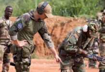 Instruction des soldats de l'EUTM