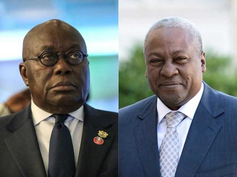 Ghana : Akufo-Addo et John Mahama au coude-à-coude