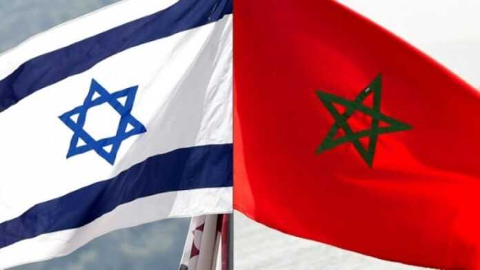 Drapeaux israélien et marocain