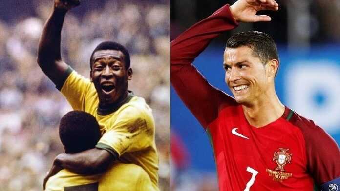 Pelé et Cristiano Ronaldo