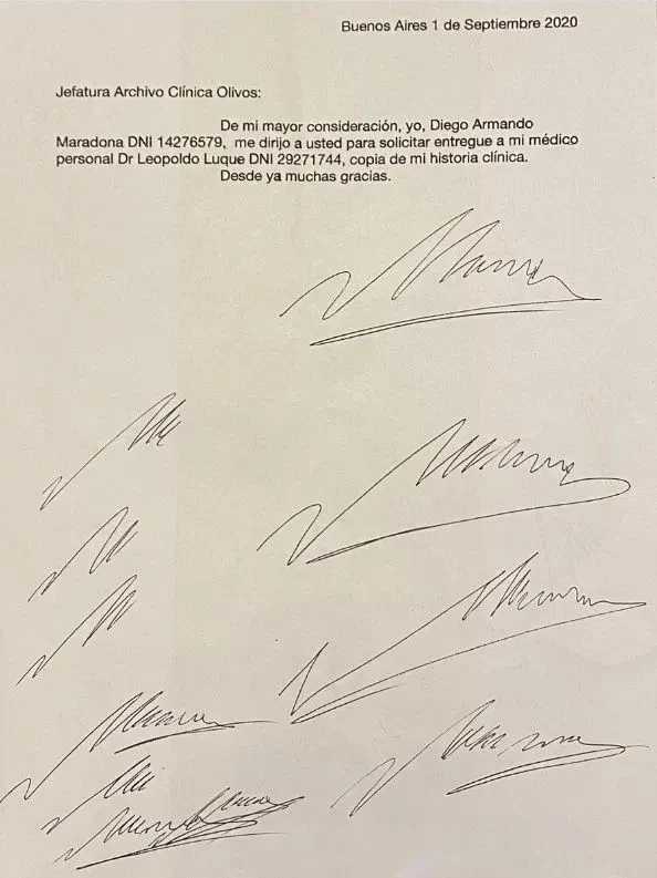 Document medical maradona