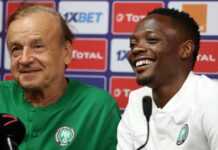 Gernot Rohr et Ahmed Musa