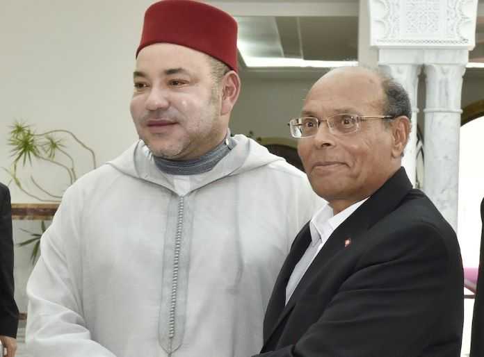 Le roi mohammed vi et moncef marzouki