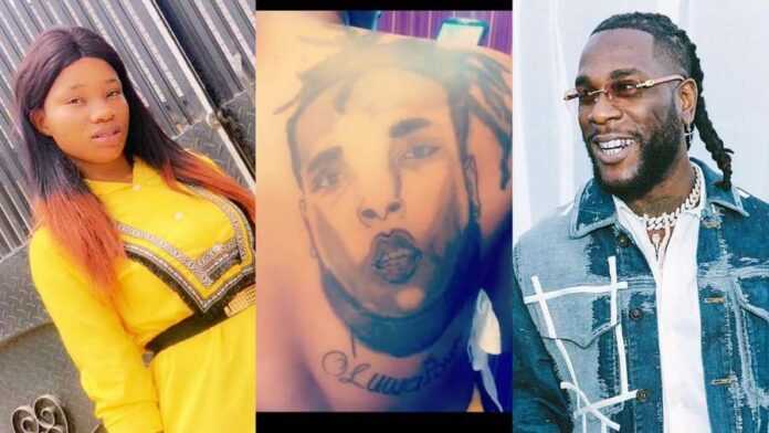 Un fan se fait tatouer Burna Boy