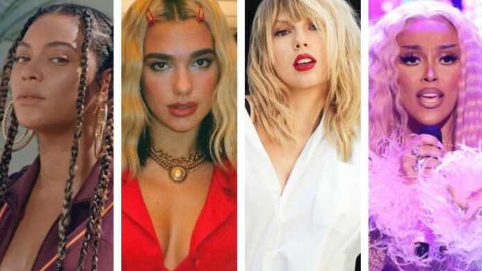 Beyoncé, Billie Eilish, Dua Lipa et Post Malone