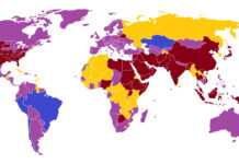 Carte mondiale des Etats pratiquant la peine de mort