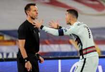 Colère de Cristiano Ronaldo qui boude le brassard de capitaine ! Cristiano Ronaldo en colère contre l’arbitre