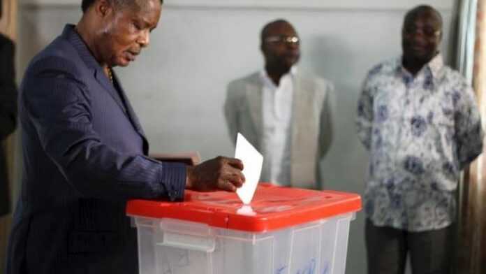 Denis Sassou N'Guesso vote