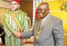 Le roi Mohammed VI et le Président Nana Akufo-Addo