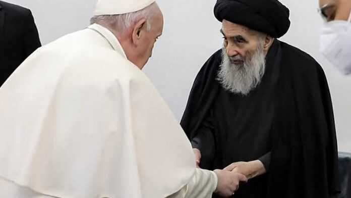 Le Pape François et Ayatollah Ali Sistani