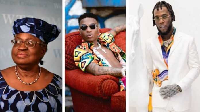 Dr Ngozi Okonjo-Iweala, Wizkid et Burna Boy