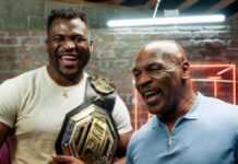 Francis Ngannou et Mike Tyson