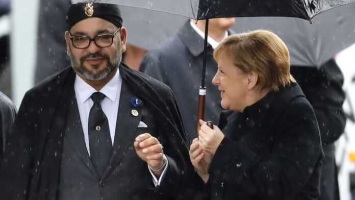 Le roi Mohammed VI et Angela Merkel