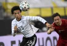 Euro 2021 : Leroy Sané rêve de la couronne européenne Leroy Sané (gauche)