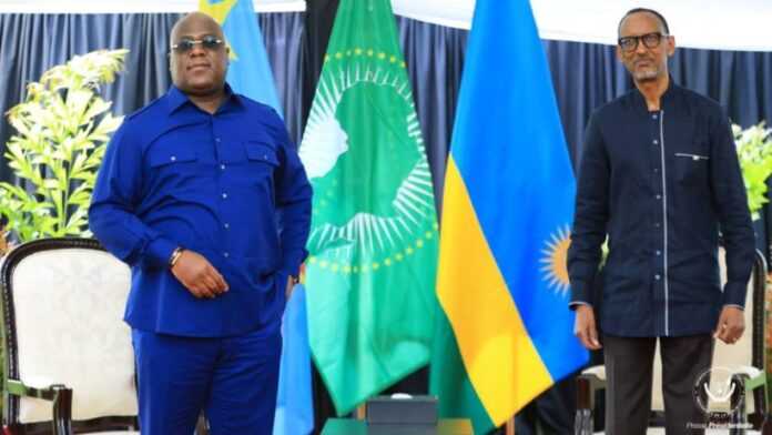 Félix Tshisekedi et Paul Kagame