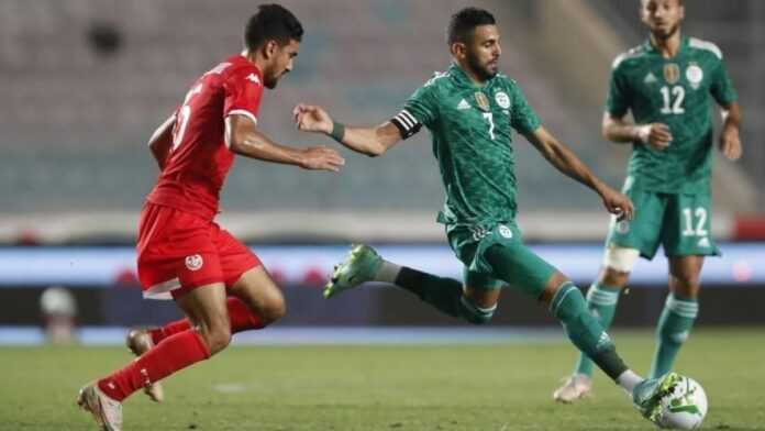 Mahrez lors du match Algérie vs Tunisie