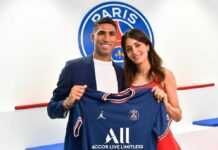 Epouse d’Achraf Hakimi, Hiba Abouk : « Contente de revenir à Paris » Achraf Hakimi et Hiba Abouk à Paris