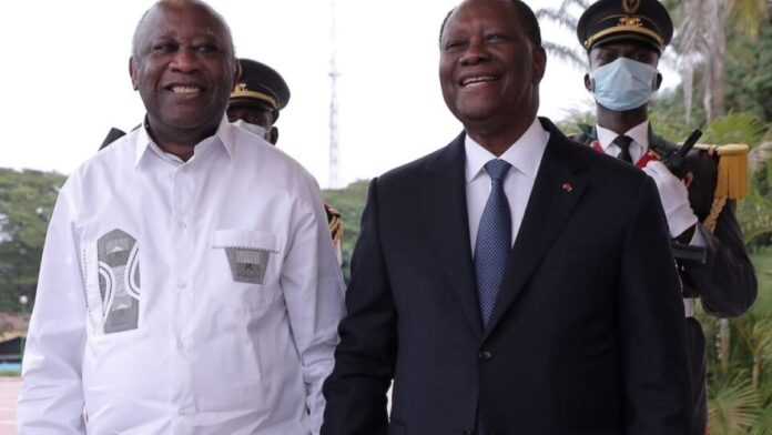 Laurent Gbagbo et Alassane Ouattara