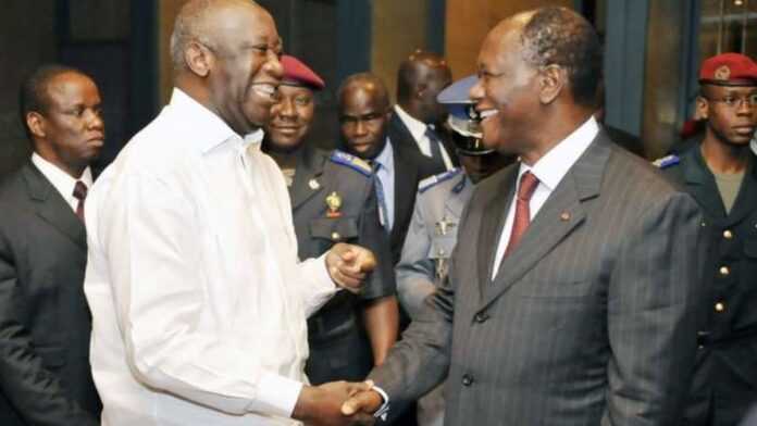 Laurent Gbagbo et Alassane Ouattara
