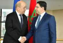 Conflit Espagne-Maroc : la France ne jouera pas les médiateurs Jean-Yves Le Drian et Nasser Bourita