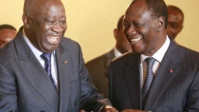 Laurent Gbagbo et Alassane Ouattara