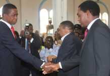 Edgar Lungu et Hakainde Hichilema