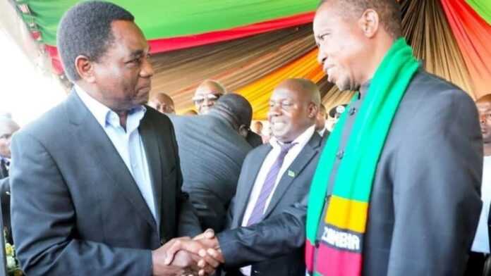 Hakainde Hichilema et Edgar Lungu