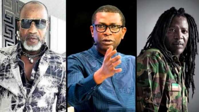 Koffi Olomidé, Youssou Ndour et Alpha Blondy